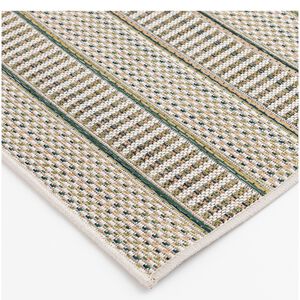 Natco Colourscape Collection Outdoor Area Rug Medilina 7'10"x 9'10"- Green/Ecru, , hires