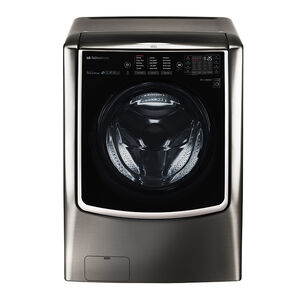 LG Signature 30 in. 5.8 cu. ft. Smart Front Load Washer with Sanitize Cycle, Steam Wash & Self Clean - Black Stainless Steel