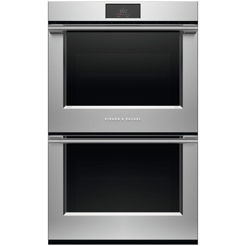 Fisher & Paykel Series 9 30 in. 8.2 cu. ft. Smart Top Control Electric Double Wall Oven with Standard Convection - Stainless Steel, , hires