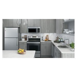 GE 30" 1.6 Cu. Ft. Over-the-Range Microwave with 10 Power Levels & 300 CFM - Stainless Steel, Stainless Steel, hires