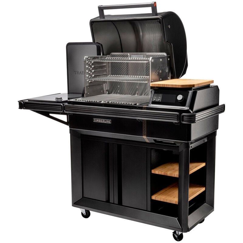Traeger Timberline Wood Pellets Grill with Side Burner - Black, , hires