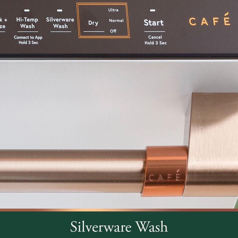 Cafe 24 in. Top Control Smart Dishwasher with 44 dBa Sound Level, 3rd-Rack & Dual Convection Ultra Dry - Matte White, , hires