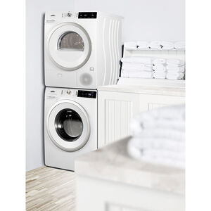 Summit Stacked White Laundry Pair with SLW241W 24 Inch Compact