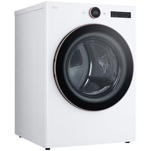 LG 27 in. 7.4 cu. ft. Smart Stackable Gas Dryer with AI Sensor Dry, TurboSteam, Sanitize & Steam Cycle - White, White, hires