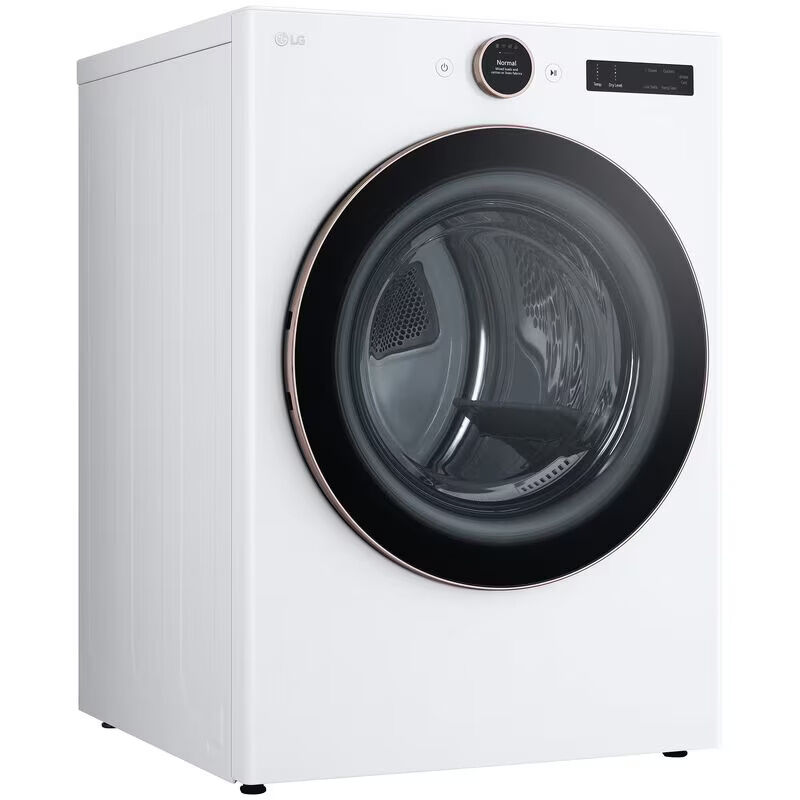 LG 27 in. 7.4 cu. ft. Smart Stackable Gas Dryer with AI Sensor Dry, TurboSteam, Sanitize & Steam Cycle - White, White, hires