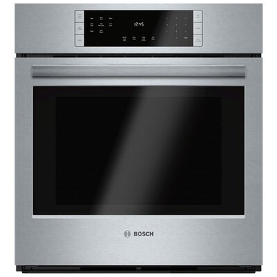 Bosch 800 Series 27" 4.1 Cu. Ft. Electric Wall Oven with True European Convection & Self Clean - Stainless Steel | HBN8451UC