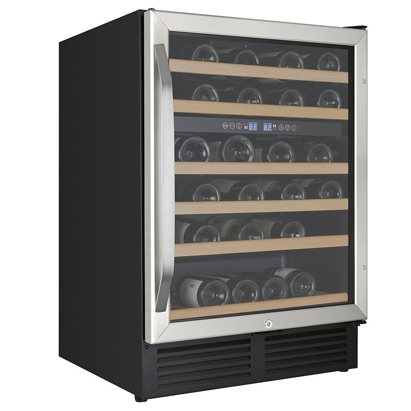 Avanti 24 in. Undercounter Wine Cooler with Dual Zones & 49 Bottle Capacity - Stainless Steel, , hires