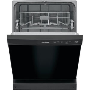 Frigidaire 24" Built-In Dishwasher with Front Control, 55 dBA Sound Level, 14 Place Settings & 3 Wash Cycles - Black, Black, hires