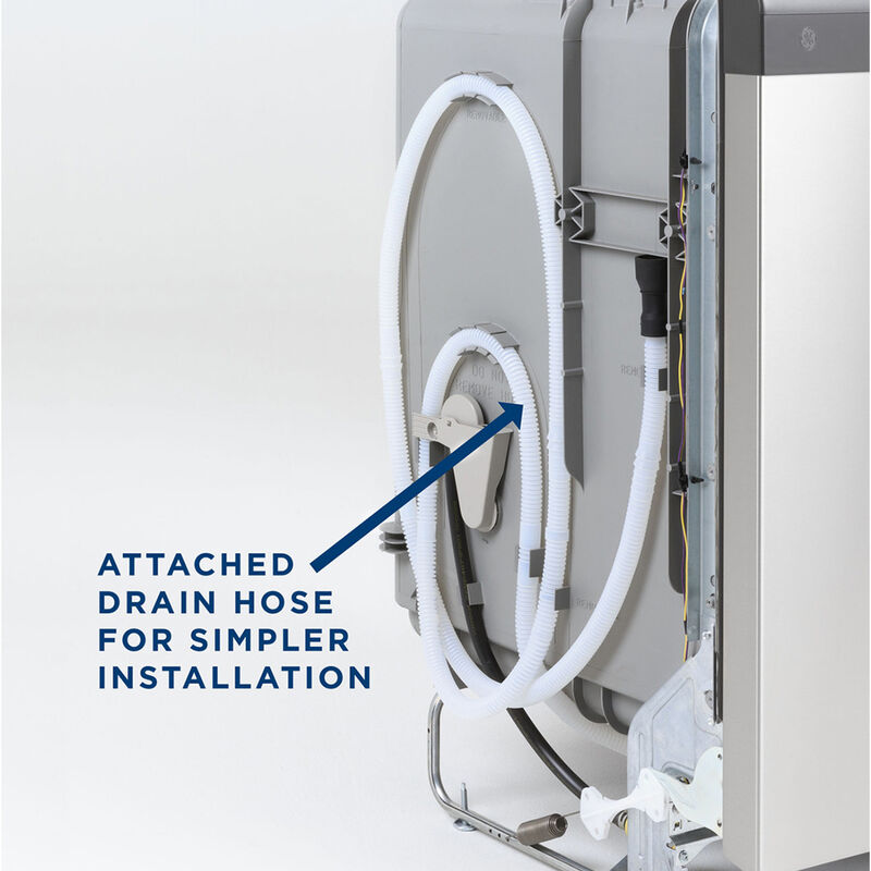 GE 24 in. Front Control Flush-Mount Dishwasher with 59 dBa Sound Level, Dry Boost & Pocket Handle - Black, Black, hires