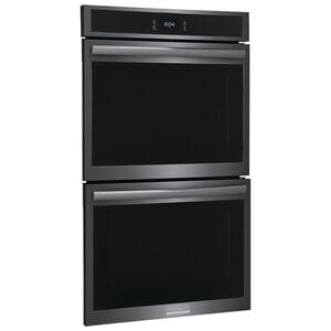 Frigidaire Gallery 30 in. 10.6 cu. ft. Top Control SteamElectric Double Wall Oven with True European Convection - Black Stainless, Black Stainless, hires