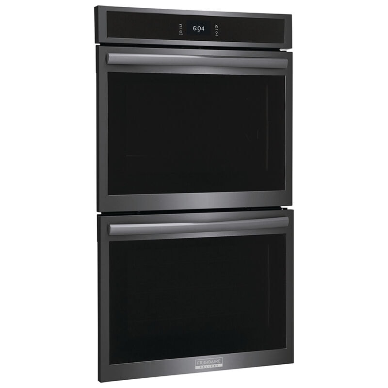 Frigidaire Gallery 30 in. 10.6 cu. ft. Top Control SteamElectric Double Wall Oven with True European Convection - Black Stainless, Black Stainless, hires