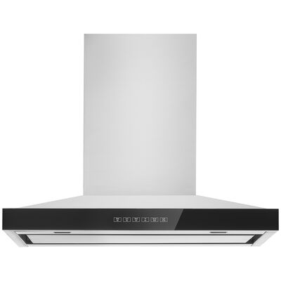 JennAir 30 in. Chimney Style Range Hood with 4 Speed Settings, 600 CFM, Ducted Venting & 2 LED Lights - Stainless Steel | JXW8530HS