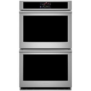 Monogram Statement Series 30 in. 10 cu. ft. Smart Top Control SpeedElectric Double Wall Oven with True European Convection - Stainless Steel, , hires