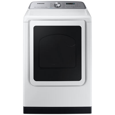 Samsung 27 in. 7.4 cu. ft. Smart Gas Dryer with Sensor Dry, Sanitize & Steam Cycle - White | DVG55CG7100W