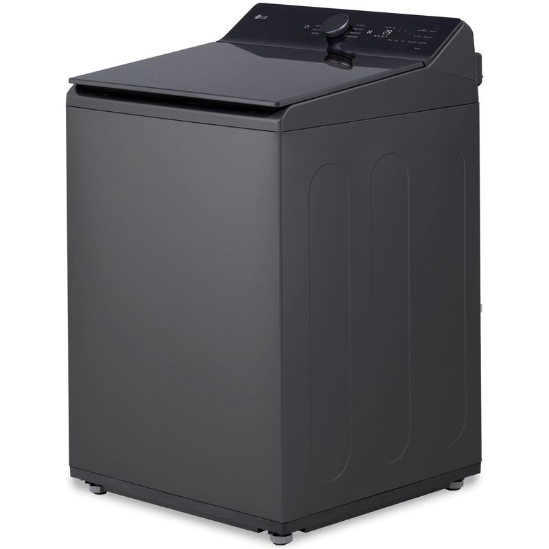 LG 27 in. 5.5 cu. ft. Smart Top Load Washer with EasyUnload, TurboWash3D Technology & AI Sensing - Matte Black, Matte Black, hires
