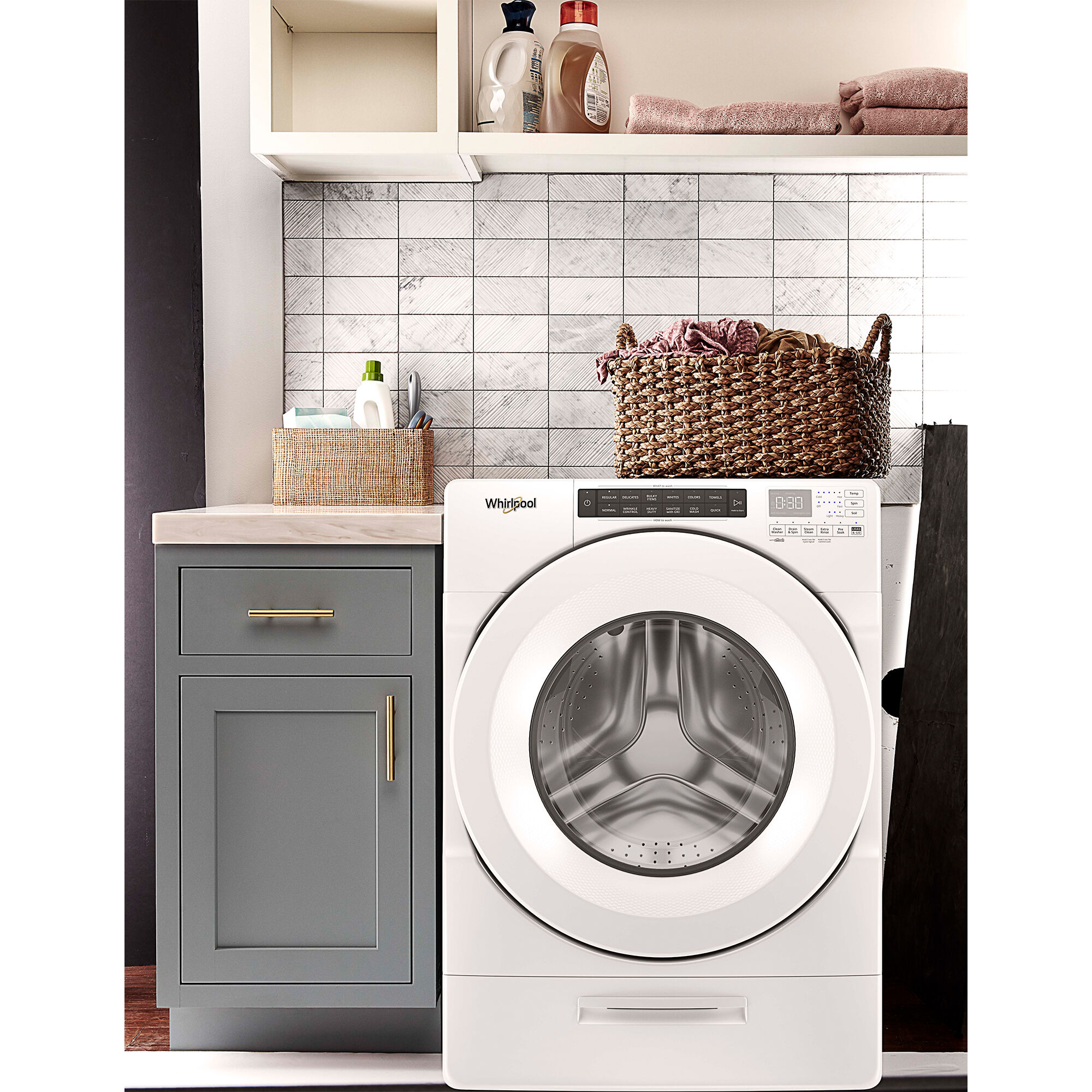 stacking washing machine and dishwasher