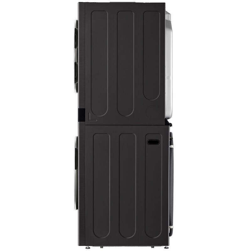 LG 27 in. 5.0 cu. ft. Smart Electric Front Load WashTower with AI Sensor Dry, TurboSteam, Allergiene Cycle, ezDispense, AI DD 2.0 Advanced Washing, Sensor Dry, Sanitize & Steam Cycle - Black Steel, , hires