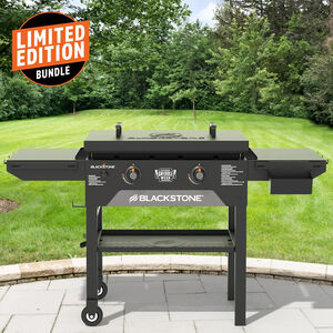 Blackstone National Griddle Week 28 in. 2-Burner Liquid Propane Gas Flat Top Griddle with Side Tables & 524 sq. in. Cooking Surface - Black, , hires