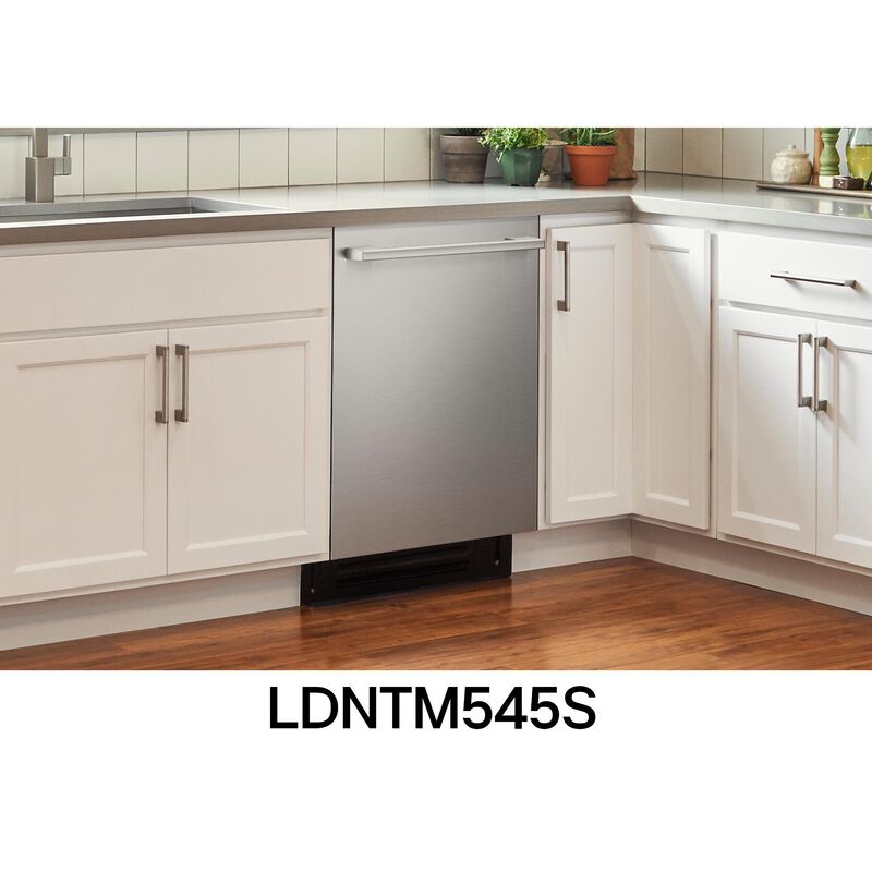 LG 24 in. Top Control Flush-Mount Smart Dishwasher with 46 dBA Sound Level, 3rd-Rack & Dynamic Heat Dry with AutoVent Dry - PrintProof Stainless Steel, , hires