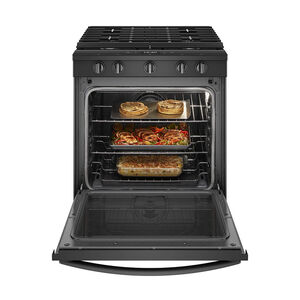 Whirlpool 30 in. 5.8 cu. ft. Smart Air Fry True European Convection Slide-In Gas Range with 5 Sealed Burners & Griddle - Black, Black, hires
