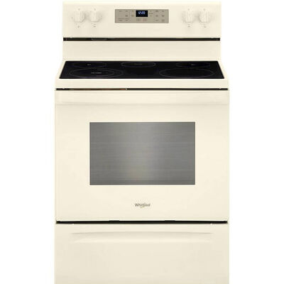 Whirlpool 30 in. 5.3 cu. ft. Oven Freestanding Electric Range with 5 Smoothtop Burners - Biscuit | WFE525S0JT