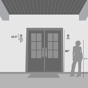 Hunter Cassius Rustic Modern Metal Cone Outdoor Small Wall Light-Matte Black, , hires