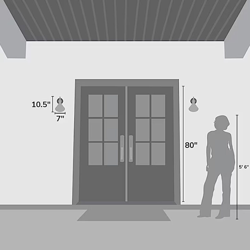 Hunter Cassius Rustic Modern Metal Cone Outdoor Small Wall Light-Matte Black, , hires