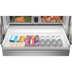 Sharp 36 in. 28.9 cu. ft. Garage-Ready French Door Refrigerator with Ice & Water Dispenser - Stainless Steel, , hires