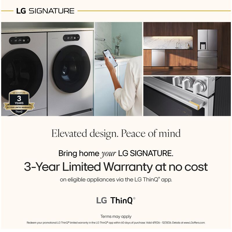 LG SIGNATURE 42 in. 25.6 cu. ft. Built-In Smart Counter Depth Side-by-Side Refrigerator with Ice & Water Dispenser - Stainless Steel, , hires