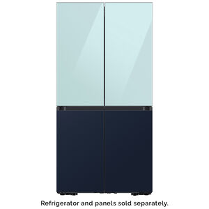 Samsung BESPOKE 4-Door Flex Top Panel for Refrigerators - Morning Blue Glass, , hires