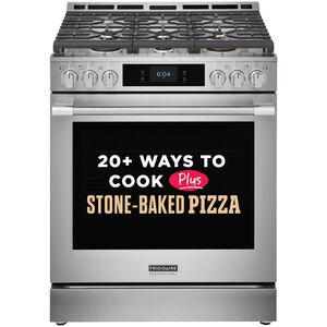 Frigidaire Professional 30 in. 6.0 cu. ft. Smart Air-Fry True European Convection Steam Oven Gas Range with 6 Sealed Burners & Griddle - Stainless Steel, , hires