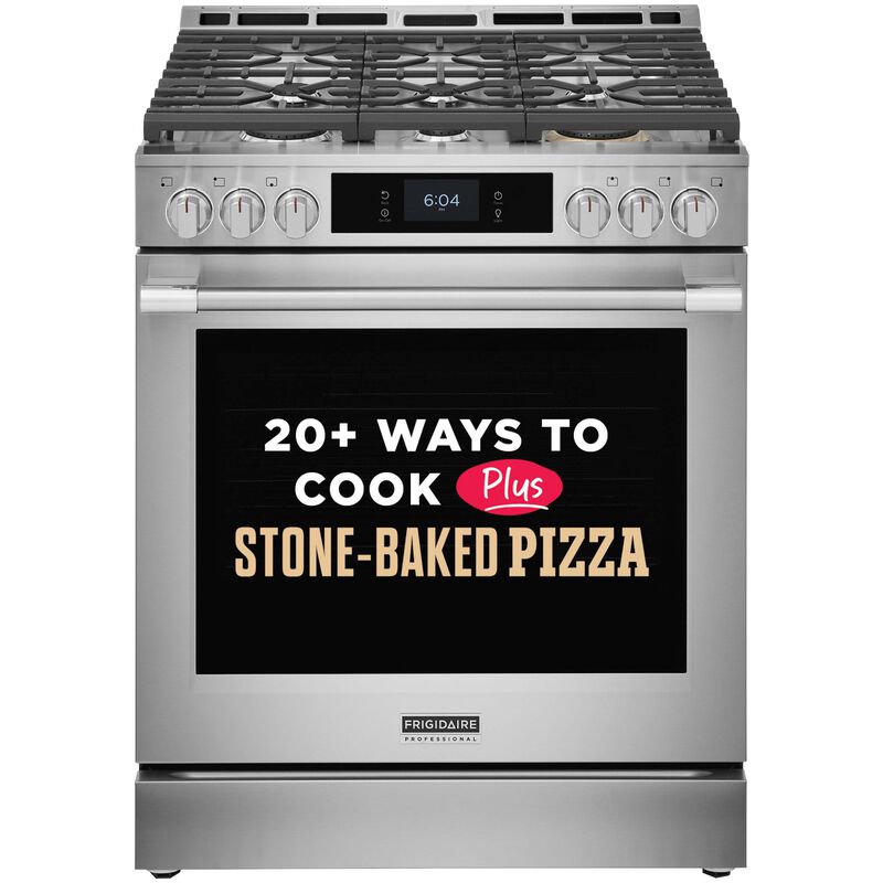 Frigidaire Professional 30 in. 6.0 cu. ft. Smart Air-Fry True European Convection Steam Oven Gas Range with 6 Sealed Burners & Griddle - Stainless Steel, , hires