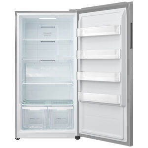 Frigidaire 33 in. 17.6 cu. ft. Garage-Ready Frost Free Double-Drawer Upright Freezer with Adjustable Shelves - Fingerprint Resistant Stainless Steel, Fingerprint Resistant Stainless, hires
