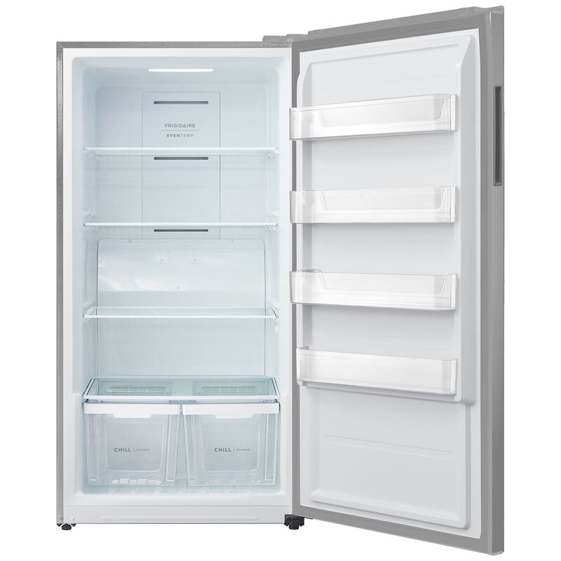 Frigidaire 33 in. 17.6 cu. ft. Garage-Ready Frost Free Double-Drawer Upright Freezer with Adjustable Shelves - Fingerprint Resistant Stainless Steel, Fingerprint Resistant Stainless, hires