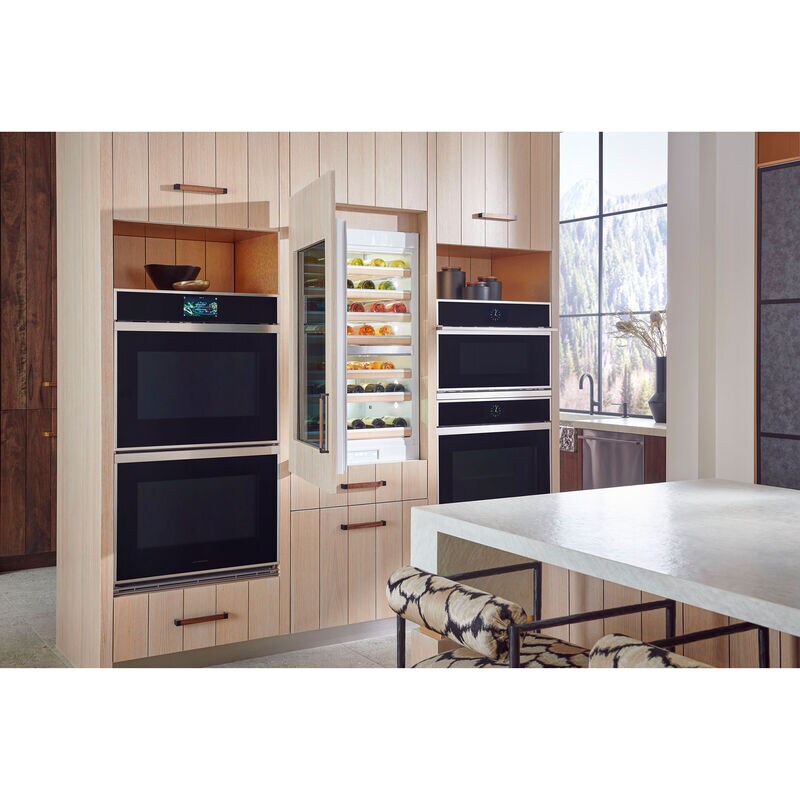 Monogram 30 in. Built-in Wine Sommelier with Wood Racks, Dual Temperature Zones & 106 Bottle Capacity - Custom Panel Ready, , hires
