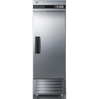 Summit Commercial 28 in. 23.0 cu. ft. Frost Free Upright Freezer with Adjustable Shelves - Stainless Steel | SCFF237