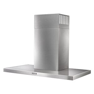 Whirlpool 36 in. Convertible Chimney Style Range Hood with 400 CFM, 3 Fan Speeds & 2 LED Lights - Stainless Steel, , hires
