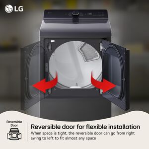 LG 27 in. 7.3 cu. ft. Smart Gas Dryer with AI Sensor Dry - Platinum Black, Platinum Black, hires