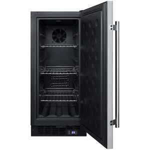 Summit 15" 2.4 Cu. Ft. Built-In or Freestanding Upright Compact Freezer with Adjustable Shelves & Digital Control - Black, , hires