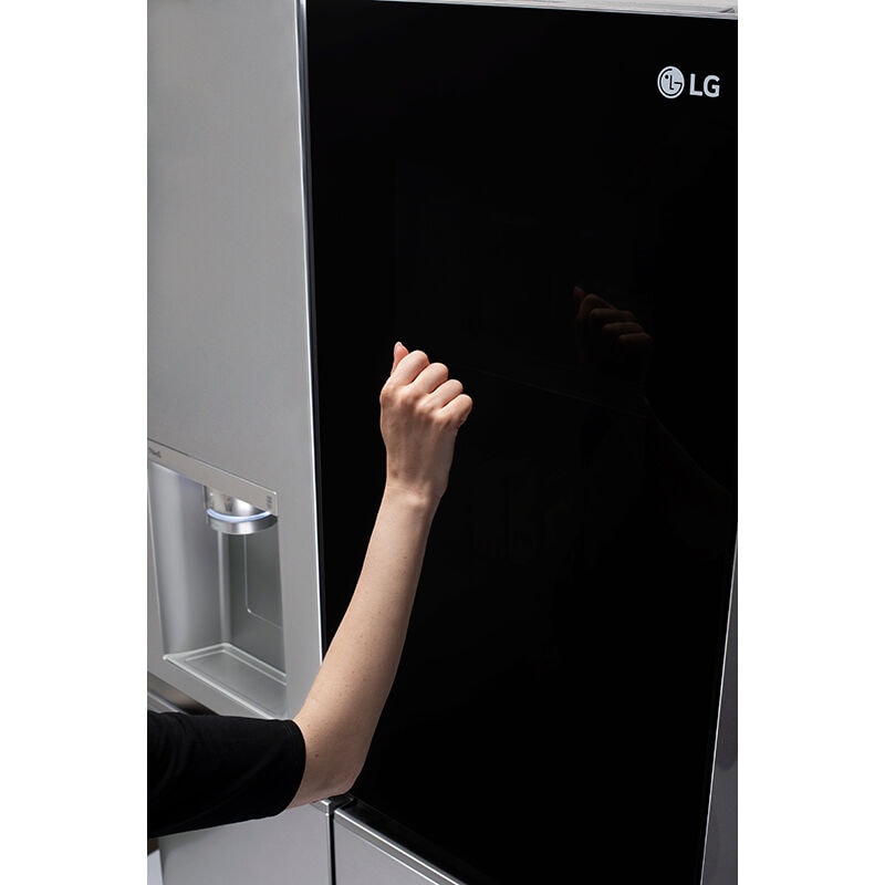 LG InstaView36 in. 27.1 cu. ft. Smart Side by Side Refrigerator with Ice & Water Dispenser - PrintProof Stainless Steel, PrintProof Stainless Steel, hires