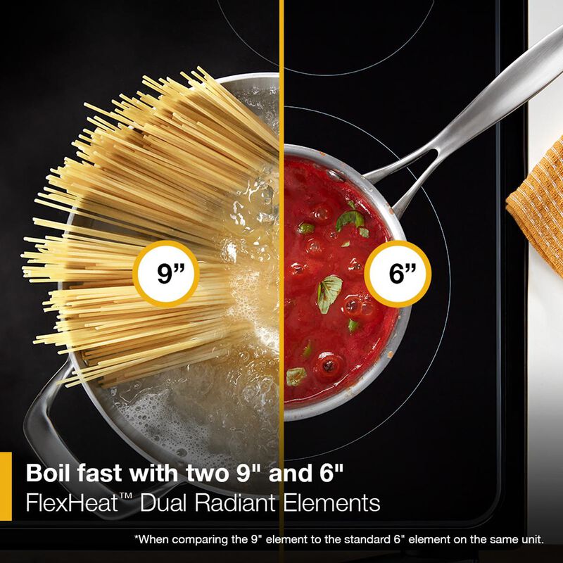 Whirlpool 30 in. 5.3 cu. ft. Smart Air-Fry Standard Convection Electric Range with Radiant Burners - Black, , hires