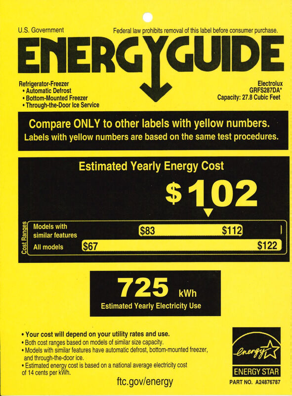 Frigidaire 36 in. 27.8 cu. ft. French Door Refrigerator with Ice & Water Dispenser - Stainless Steel, , hires