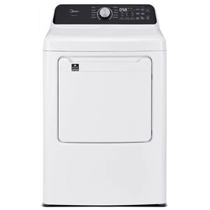 Midea 27 in. 7.0 cu. ft. Smart Electric Dryer with Sensor Dry & Sanitize Cycle - White