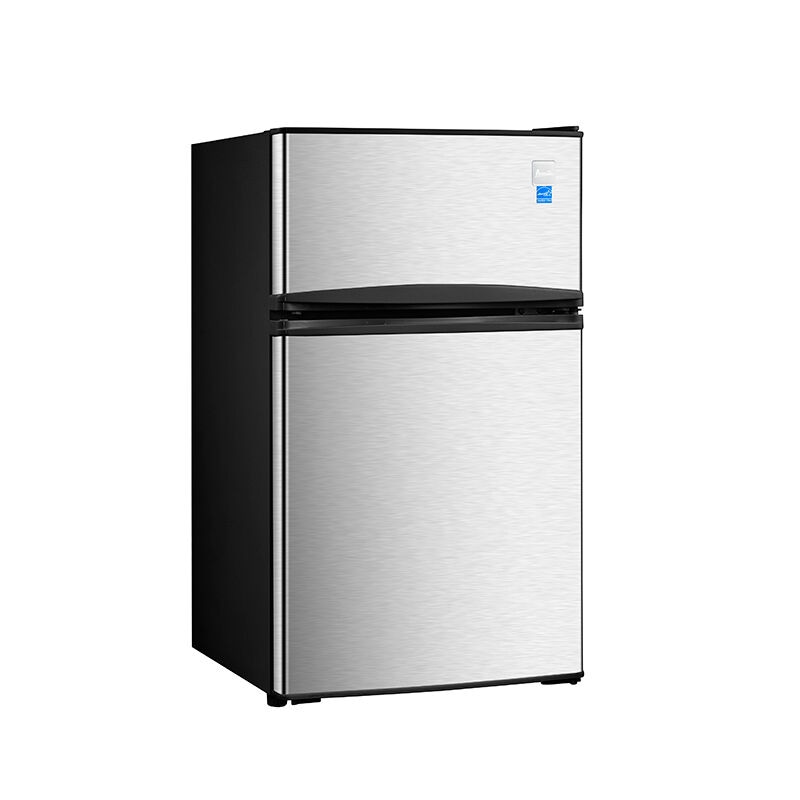 Avanti 19 in. 3.1 cu. ft. Mini Fridge with Freezer Compartment - Stainless Steel with Black Cabinet, Stainless Steel with Black Cabinet, hires