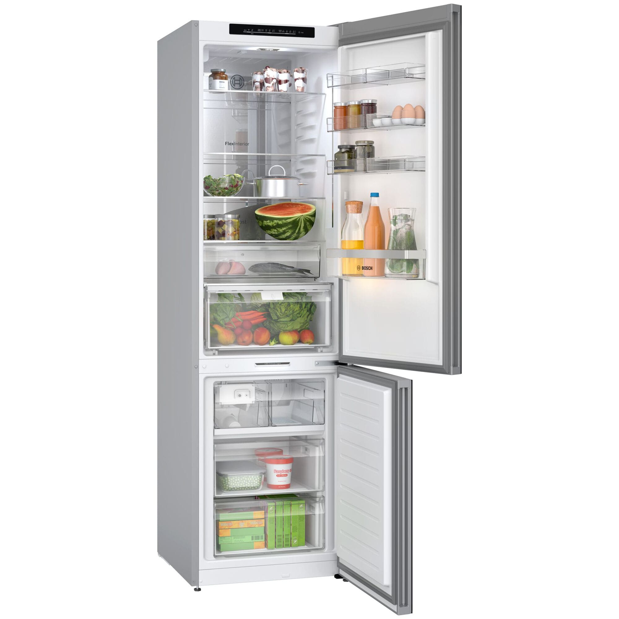 Bosch black glass fridge deals