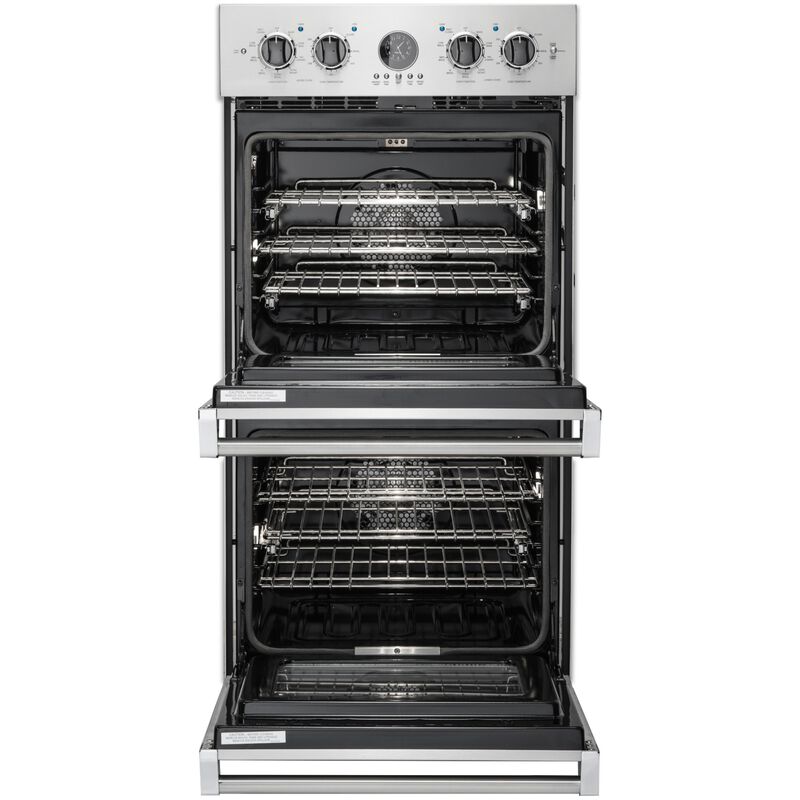 Viking 5 Series 27 in. 8.2 cu. ft. Top Control Electric Double Wall Oven with True European Convection - Pure White, , hires