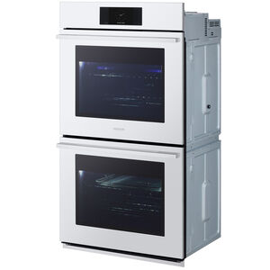 Signature Kitchen Suite Transitional 30 in. 9.4 cu. ft. Smart Top Control SteamElectric Double Wall Oven with True European Convection - Stainless Steel, , hires