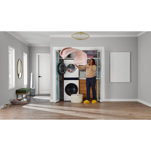 LG 24 in. 2.8 cu. ft. Smart Electric Front Load Ventless WashTower with Heat Pump, Center Control, Sensor Dry, Sanitize & Steam Cycle - White, , hires