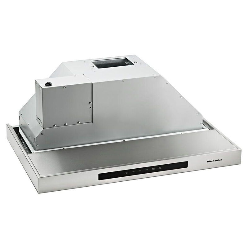 KitchenAid 30 in. Convertible Standard Style Range Hood with 400 CFM, 4 Fan Speeds & 2 LED Lights - Stainless Steel, , hires