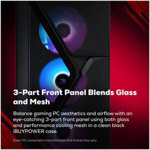 iBUYPOWER Slate Gaming Desktop With AMD Ryzen 5 5500, 3.6 GHz, 6-Core CPU, NVIDIA GeForce RTX 4060, 8GB VRAM GPU, 16 GB RAM, 1 TB SSD & Windows 11 Home - Black, , hires